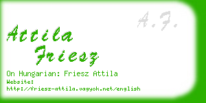 attila friesz business card